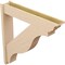 Ekena Millwork 8-in W x 44-in D x 44-in H Funston Trad Rough Cedar Woodgrain TimberThane Outlooker, Primed Tan OUTUR080X44X44FST04RCPR - alternate 6